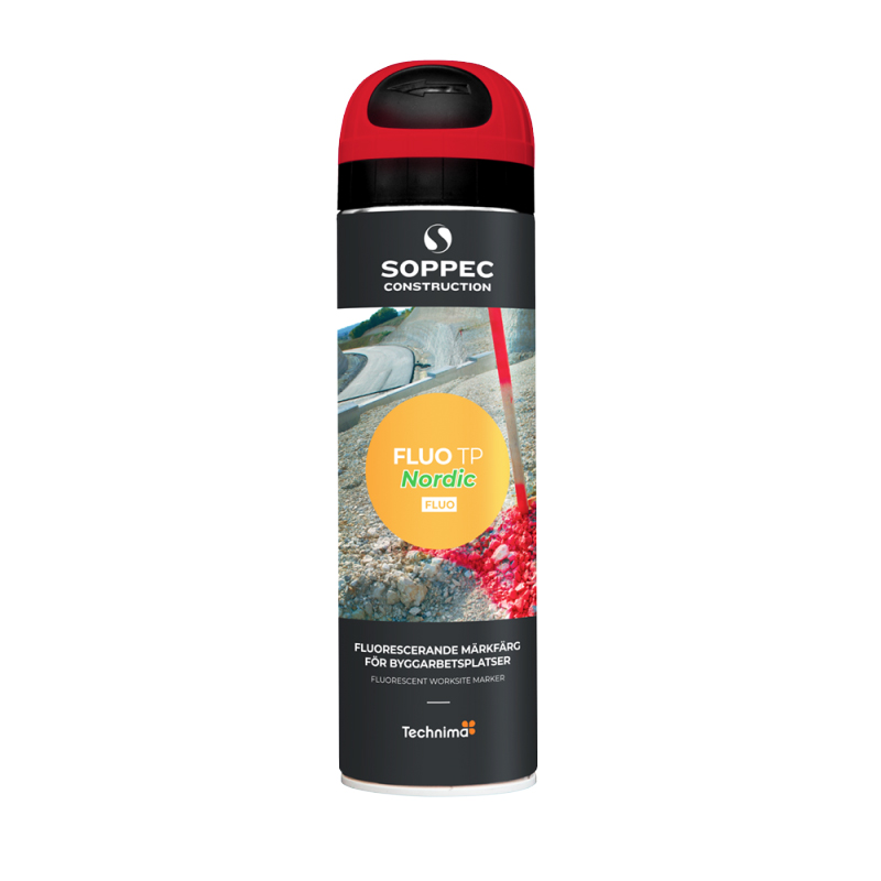 Soppec FLUO TP Nordic – fluorescerende merkespray for nordisk klima.