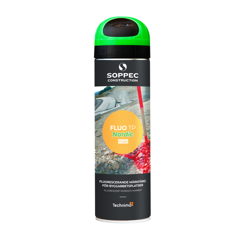 Soppec FLUO TP Nordic – fluorescerende merkespray for nordisk klima.