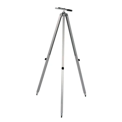 Teleskopisk klypestativ Heavy Duty i aluminium med klemmebrakett og justerbare bein for stabil støtte av prismestang og målestang ved oppmåling.