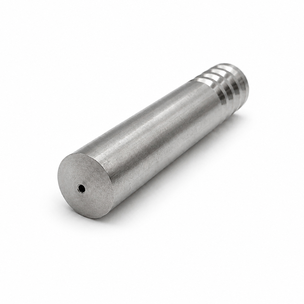 Syrefast nivelleringsbolt og posisjonsbolt i A4-80 rustfritt stål med diameter 20 mm og lengde 100 mm.