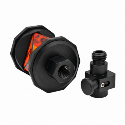 360°/400 gon prisme tilsvarende Leica MPR122 med QL-overgang, 5/8" tilkobling og bag for oppmåling i felt.