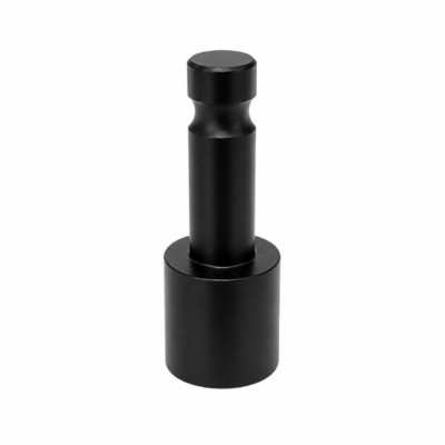 Overgang i eloksert aluminium med innvendig 5/8 tomme gjenge og Leica QL-topp, 60 mm lengde.