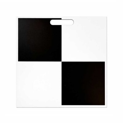 GCP signalplate 50x50 cm med sort hvit kontrast for dronekartlegging