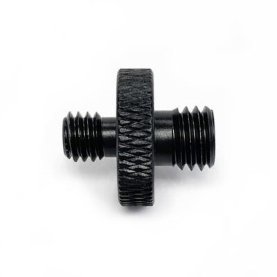 Overgang i eloksert aluminium med M8 og 1/4 tommers utvendige gjenger hann hann for måleutstyr