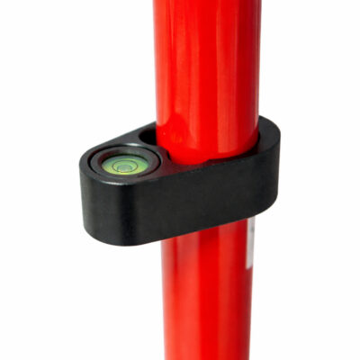 Kort prismestang 50 cm i aluminium med libelle og 5/8 tommer gjenge for oppmåling