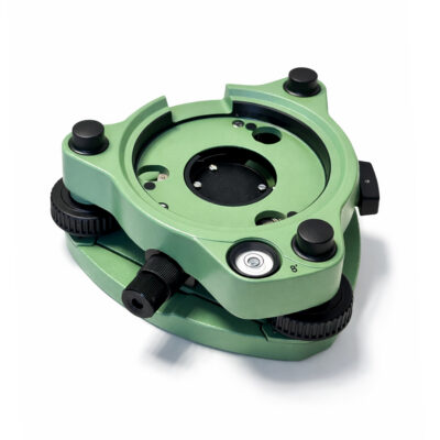 Grønn trefot med optisk lodd for presis oppmåling i felt