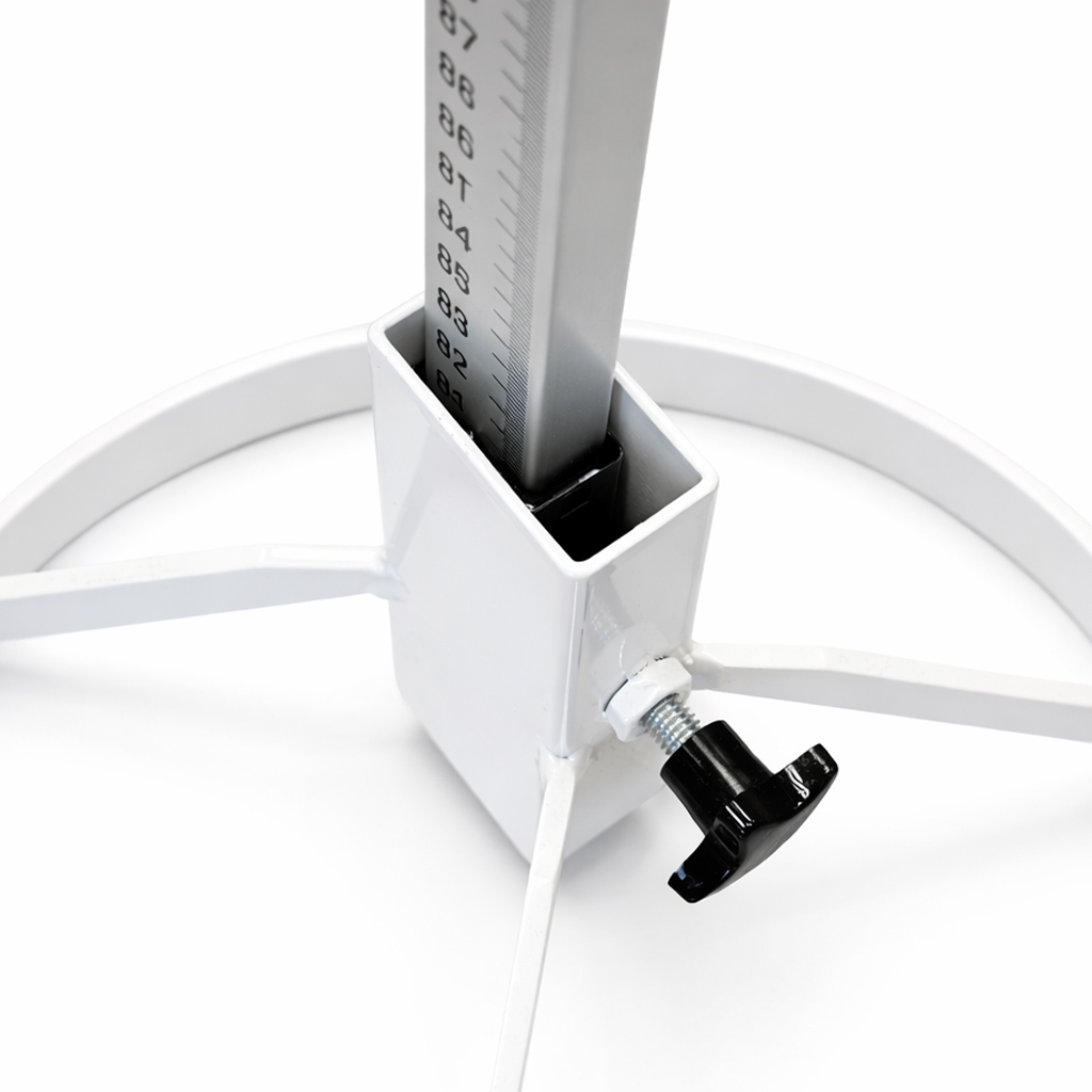 Grusring for nivellerstang brukt til stabil måling på grus og mykt underlag