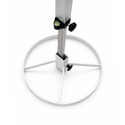 Grusring for nivellerstang brukt til stabil måling på grus og mykt underlag