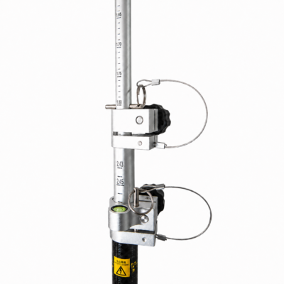 Teleskopisk GNSS/GPS-roverstang i karbon og aluminium, 1,60–3,65 m. Med 5/8