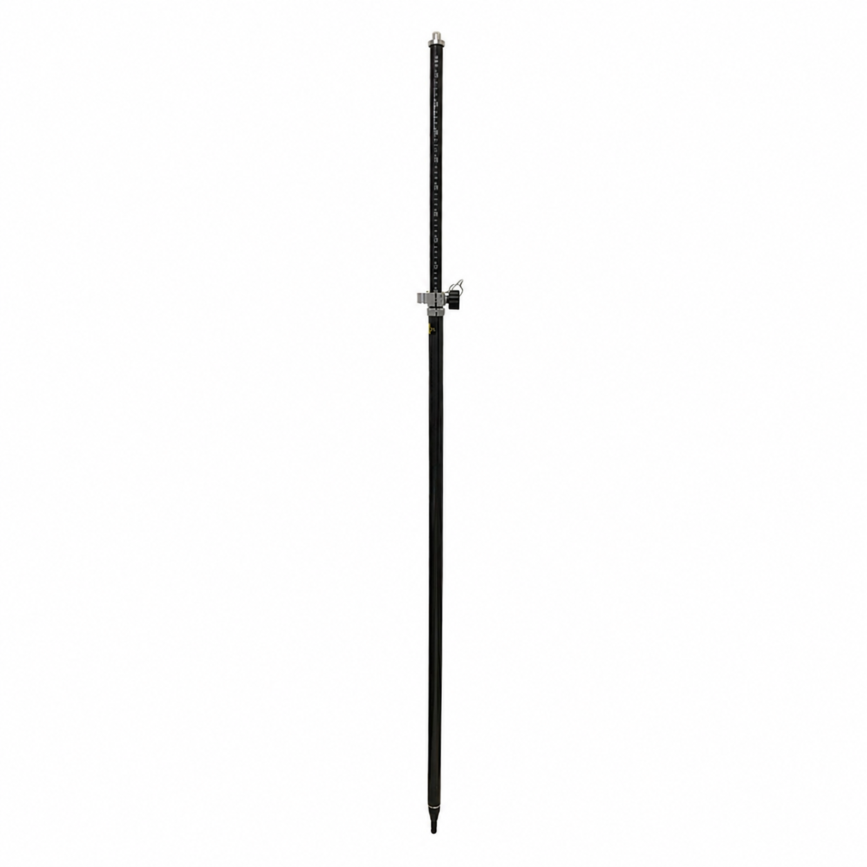 GNSS/GPS-roverstang teleskopisk 1,37–2,45 m i karbonfiber med 5/8 tomme toppgjenge, libelle og utskiftbar spiss.
