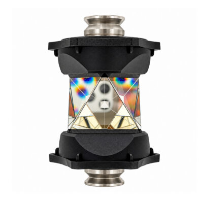 360°/400 gon prisme Topcon ATP1-style med 5/8" gjengefeste i topp og bunn, overgang og polstret veske.