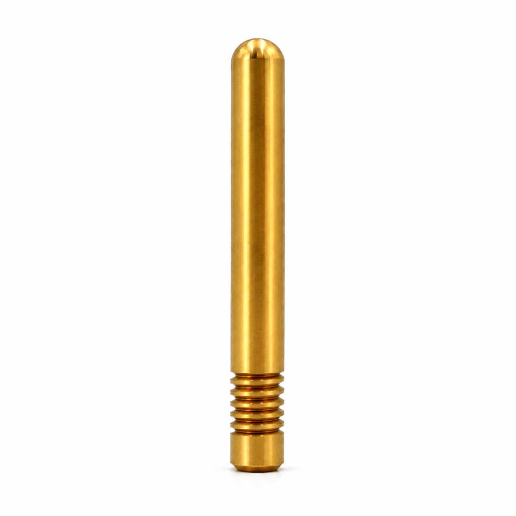 Setningsbolt i massiv messing med diameter 12 mm og lengde 100 mm for permanente målepunkter og setningsmåling.