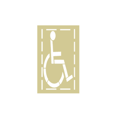 Sjablong plast Handicap-symbol