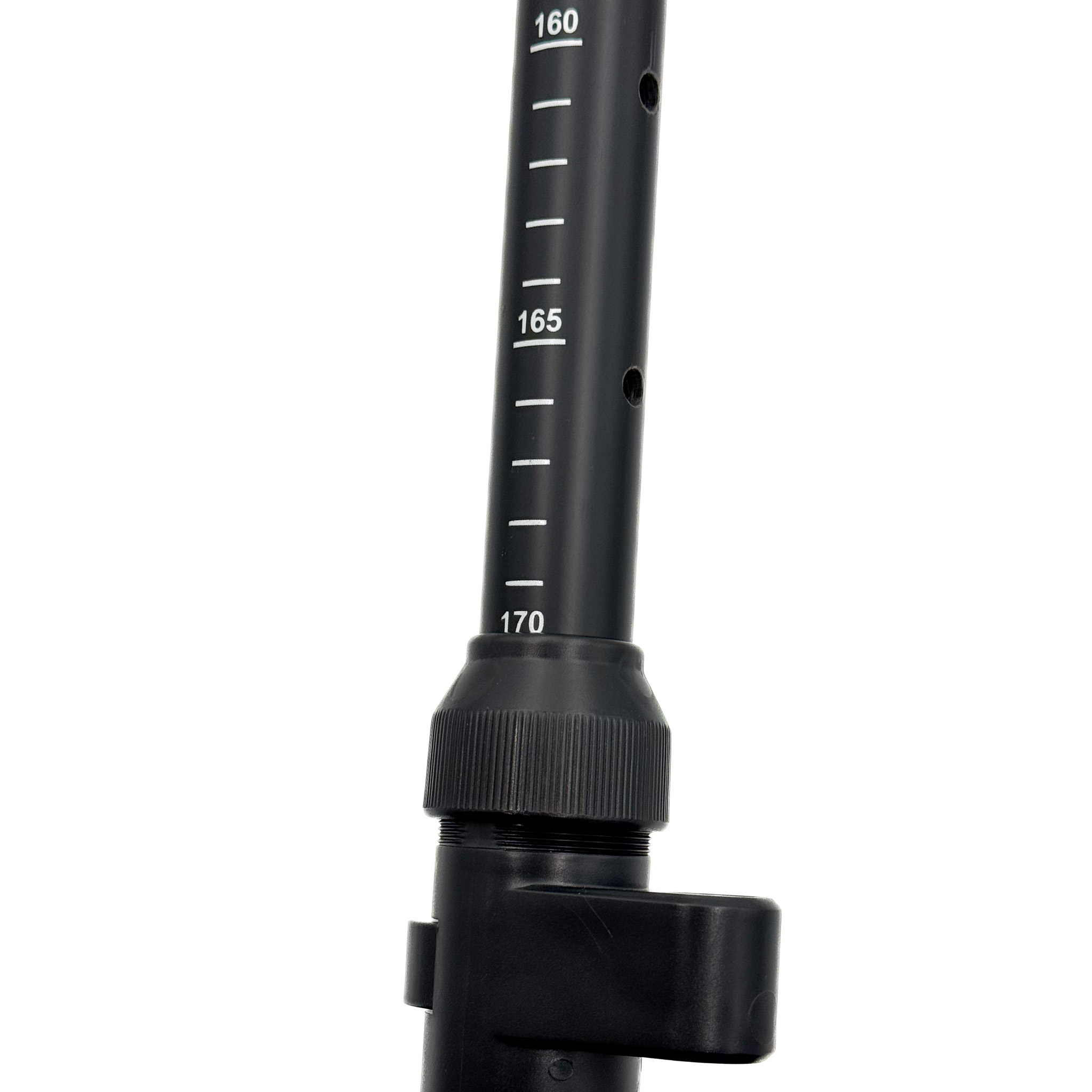 Teleskopisk karbonfiberstang for prisme og GNSS 5/8" toppgjenge, med snaplås, sirkulær boble og justerbar høyde, tilsvarende Leica GLS51, Evensen AS.