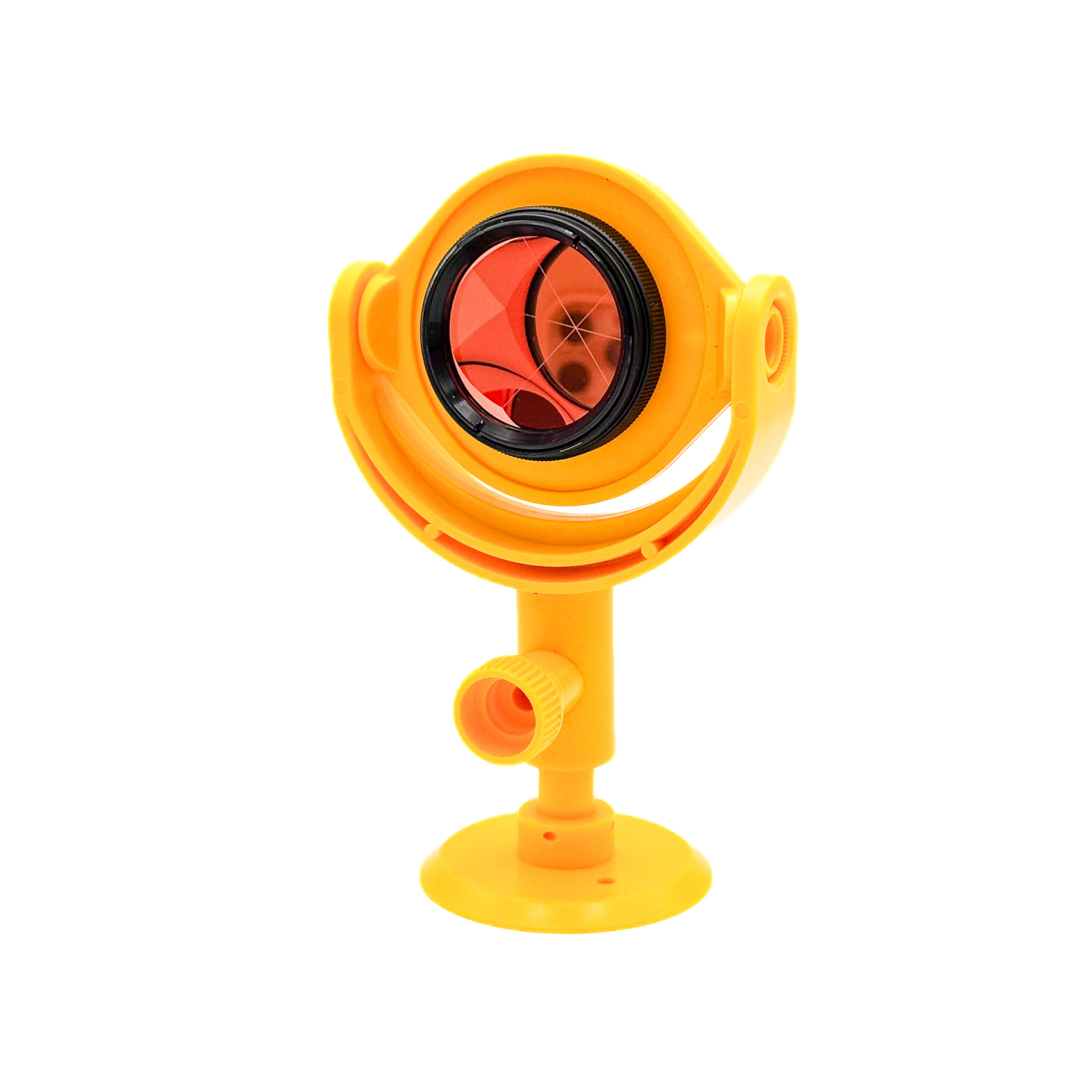 Monitoreringsprisme 38,1 mm Leica-kompatibelt med vribar plastholder og QL hurtigfeste – presist miniprisme for oppmåling og overvåking i felt - Evensen AS