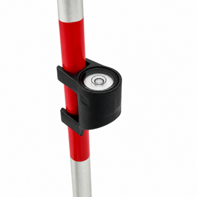 Miniprismesett 360°/400 gon tilsvarende Leica GRZ101 med ministang, libelle og transportveske for ATR-målinger og presis oppmåling.