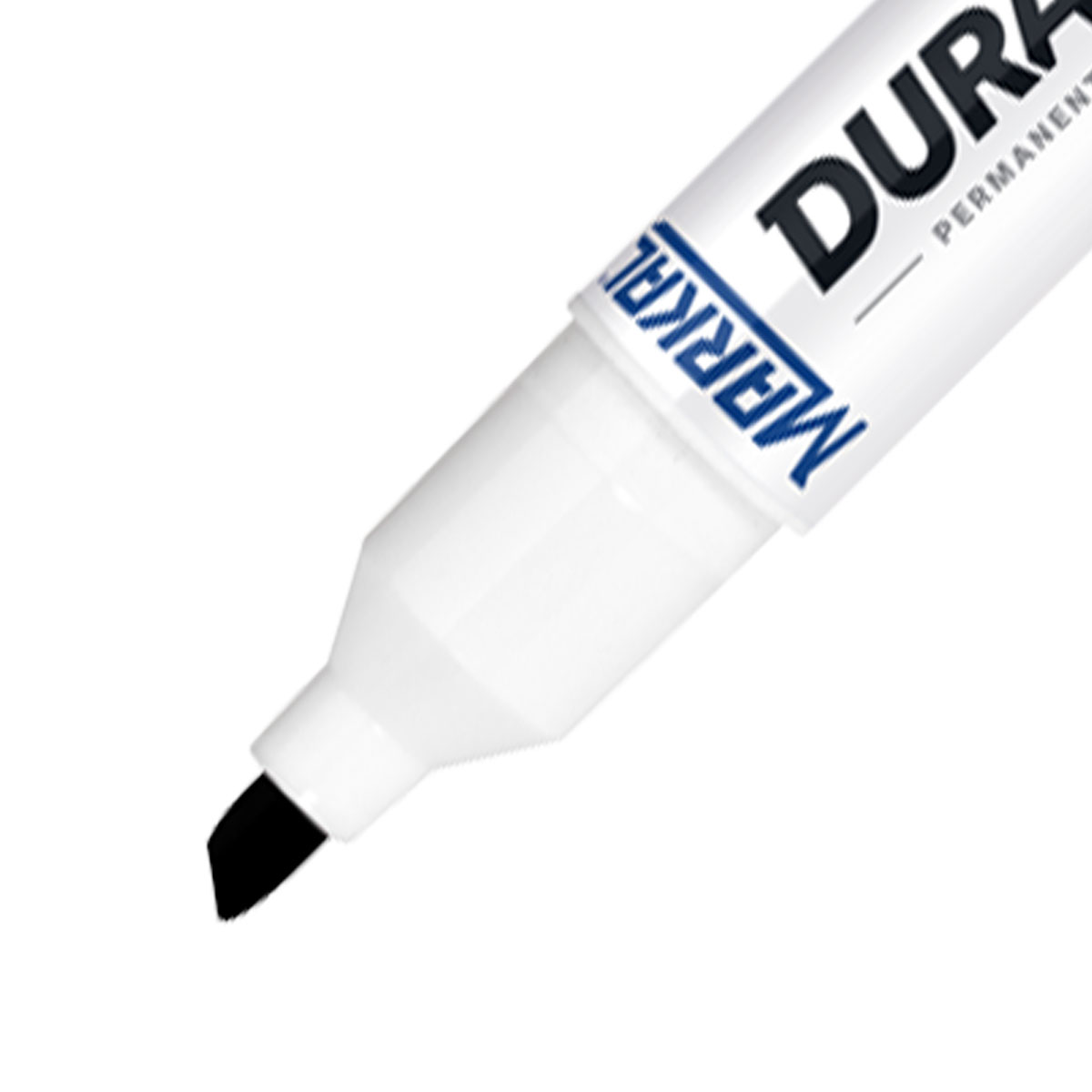 Markal Dura-Ink Chisel 55 12-pakning – permanent merkepenn med meiselformet spiss, vann- og smussbestandig, egnet for metall, tre, plast, papp og glass - Evensen AS