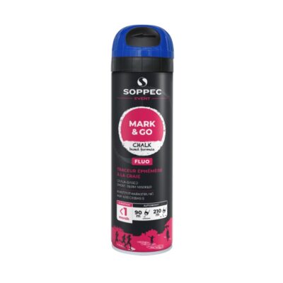 Soppec MARK & GO fluorescerende midlertidig merkespray for bygg, vei og oppmåling