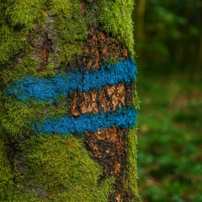 Profesjonell SOPPEC STRONG MARKER merkespray for skogbruk og grensemerking, ikke-fluorescerende og værbestandig.