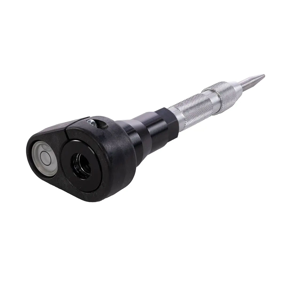 NESTLE PN-1 prismemarkør med senterspiss, libelle og prismeadapter for presis punktsetting nær bakken.