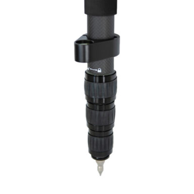 Karbon teleskopstang 64–180 cm med libelle og 5/8 gjenge, ultralett 480 g