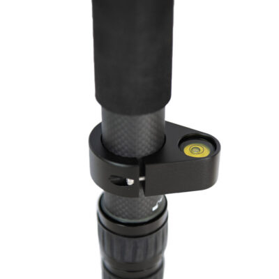 Karbon teleskopstang 64–180 cm med libelle og 5/8 gjenge, ultralett 480 g