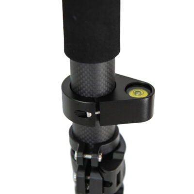 Karbon teleskopstang 69–180 cm med sirkulær libelle og 5/8 gjenge, ultralett 540 g