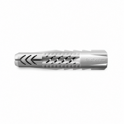Fischer UX 14x75 universalplugg for montering i betong, murverk og stein. Passer sammen med fransk treskrue for prismebolter og målepunkter.