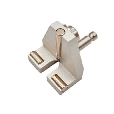 Magnetisk prismeadapter for jernbaneskinner med QL Leicatopp, kraftige magneter og libelle.