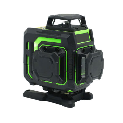 EXTREME 360G Pro X4 krysslaser med 4×360° grønne linjer, pulsmodus, oppladbart batteri og fjernkontroll.