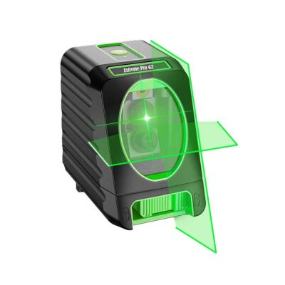 Extreme Pro G2 grønn krysslaser med selvnivellerende funksjon og 180° horisontal dekning for presis oppmerking.