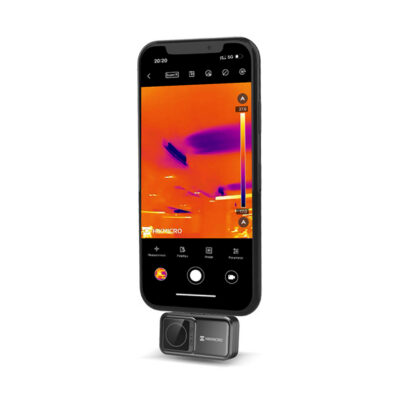 HIKMICRO Mini2 V2 termografikamera koblet til smarttelefon for profesjonell varmeinspeksjon