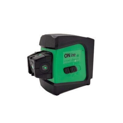 Online 5PG Professional grønn 5-punkts punktlaser med magnetfeste og IP54-beskyttelse.