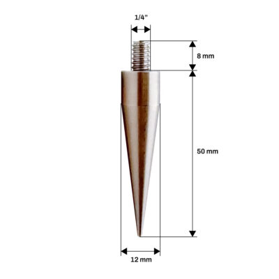 Reservespiss i stål til miniprisme-sett med 1/4" gjenge