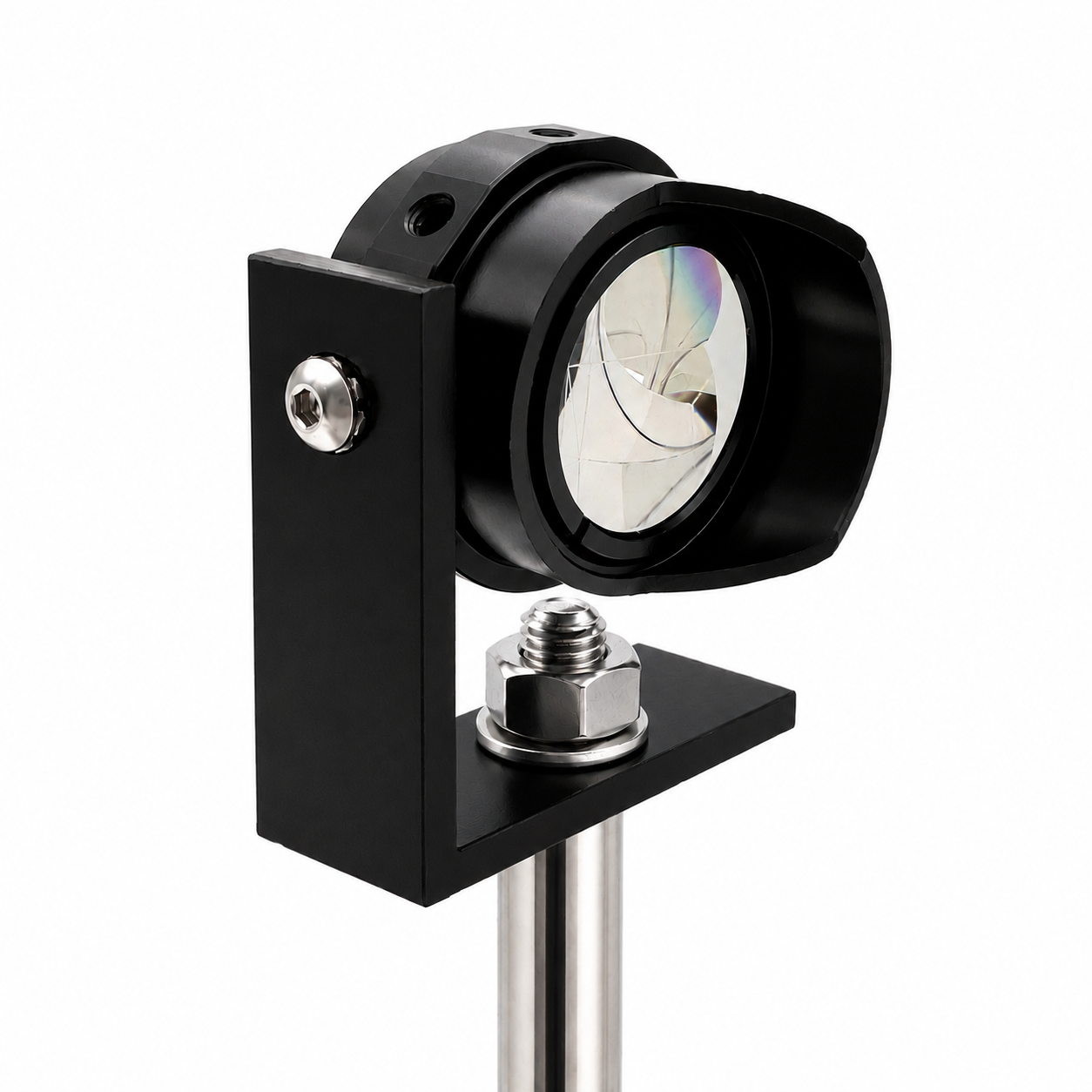 Monitoreringsprisme med L-brakett Ø25,4 mm for Trimble totalstasjon brukt til monitorering og deformasjonsovervåking.
