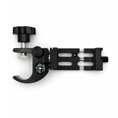 Mobilbrakett for GNSS- og prismestang med klemme for telefon 60–90 mm