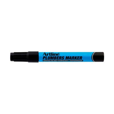 Artline Plumbers Marker permanent merkepenn med 1,5 mm rund spiss og vannfast blekk for merking på metall, plast og rør.